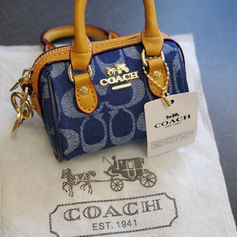 Coach Denim and Tan Mini Bag (No COA)